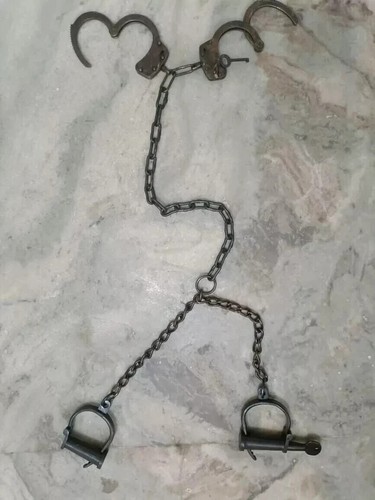 Working leg hand cuffs cast - leg,