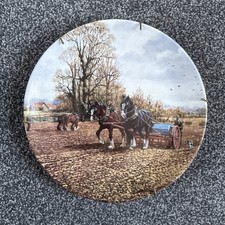 Wedgwood "The Farm Year" April 8" Diameter Plate The Seed Drill Michael Herring
