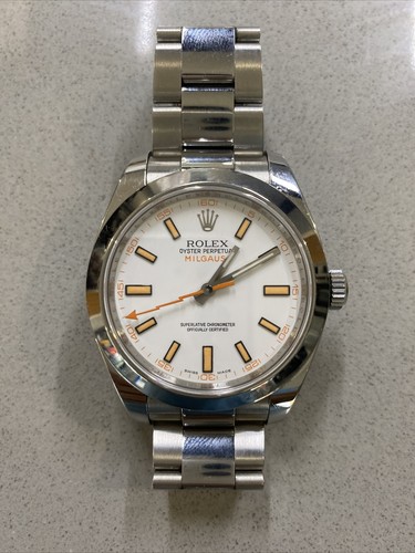 Rolex milgauss rare white 2014 - rolex,