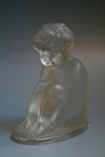 RARE ANTIQUE ART DECO PERIOD GLASS CAR MASCOT  - DESIGN H.HOFFMANN FOR RED ASHAY