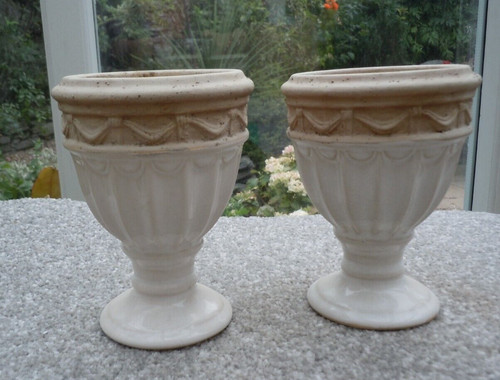 Pair ceramic small - small, vases