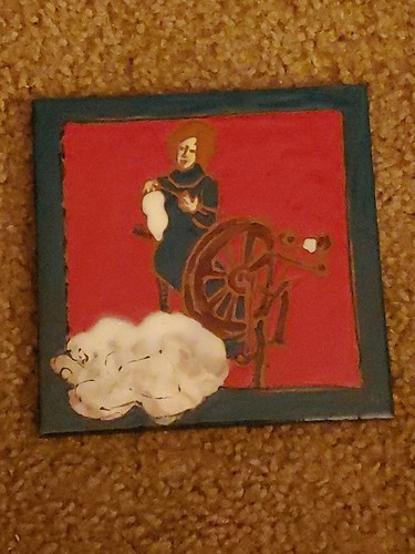 Spinning wheel wool design art - spinning,