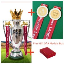 LIVERPOOL Trophies + MEDALs Set 2024/2025 PREMIER LEAGUE WINNER Champion SALAH s