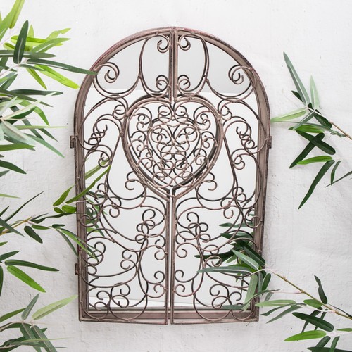 Rustic metal arched wall - arched,