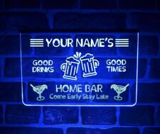 Custom Home Bar LED Neon Light Sign | Personalised Hanging Pub Wall USB Display