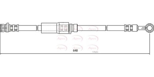 Apec rear brake hose - brake, for