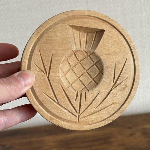 Vintage wooden thistle - vintage,