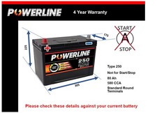 Battery fits SUBARU BRAT