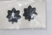 US ARMY LIEUTENANT COLONEL COLLAR RANK BADGES BLACK SUBDUED METAL PAIR VIETNAM