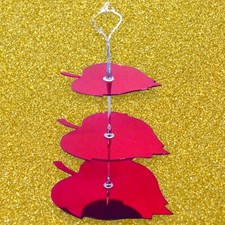 Three Tier Leaf Shaped Cake Stands - Two sizes and many colour choices