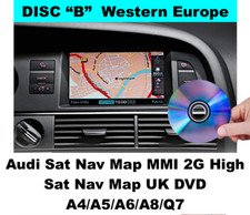 Audi Sat Nav Map MMI 2G High Map UK DVD A4/A5/A6/A8/Q7 - update 2019 disc "B"
