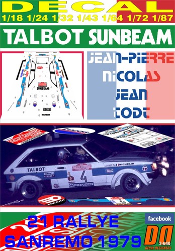 Decal talbot sunbeam - decal,