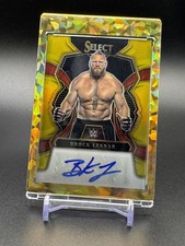 2023 Panini Select WWE Gold Wave Signatures Legend BROCK LESNAR Auto 08/10