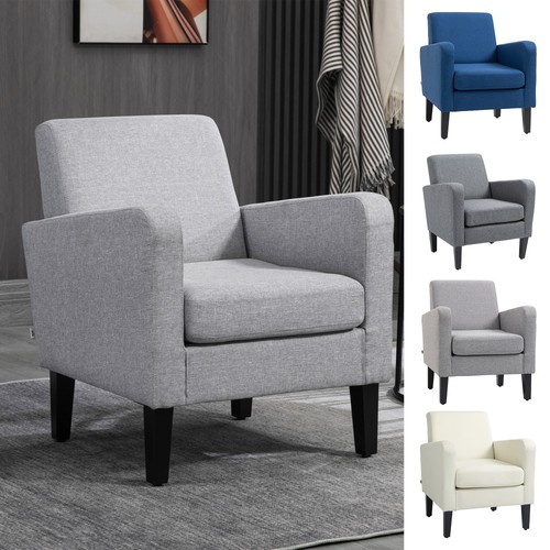 Linen modern curved armchair - linen, modern-curved