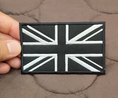 Black union jack flag - flag, patch