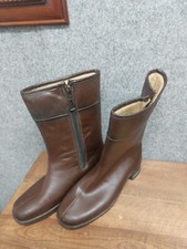 Derry Boots Size UK 5 Brown Mid Calf Wool lined Rubber Boots