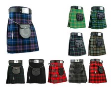 Scottish Mens Kilt Traditional Highland Dress Skirt Kilts Tartan