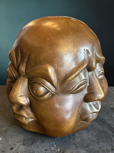 Large bronze buddha head 4 - buddha,