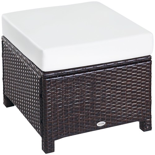 Outsunny rattan footstool - outsunny,