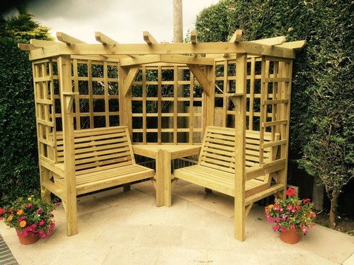 Corner arbour garden - garden,