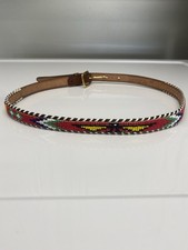 Vintage Hand Beaded Leather