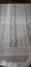 Gorgeous White Crocheted Bedspread for Double/Full Bed 53" x 71" Plus Overhang