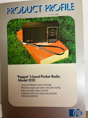 Pye 1020 poppet band pocket - poppet,