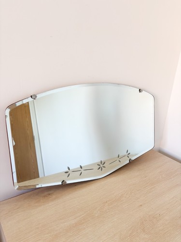 Art deco wall mirror frameless - art,