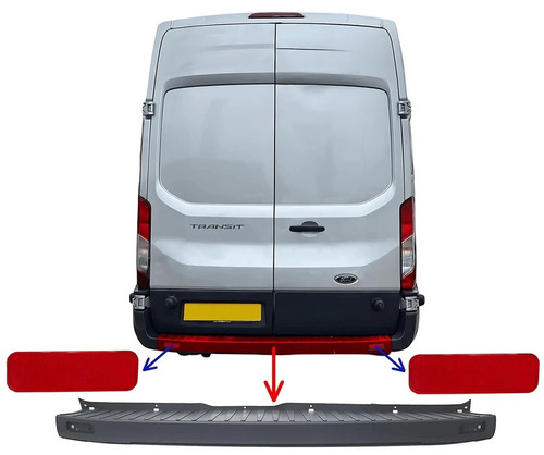 Rear bumper step - rear, reflector