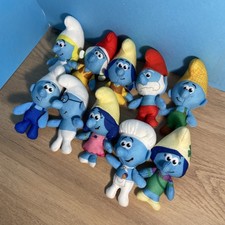 MCDONALD'S FULL SET OF 10 SMURFS SOFT TOYS PLUSH PAPA SMURFETTE HAPPY MEAL 2022