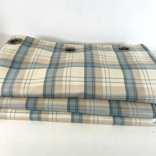 Dunelm blue cream check - dunelm, &