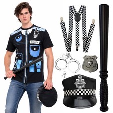 Mens police costume set - police,