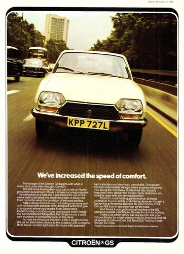 1972 advert citroen - 1972, 'gs