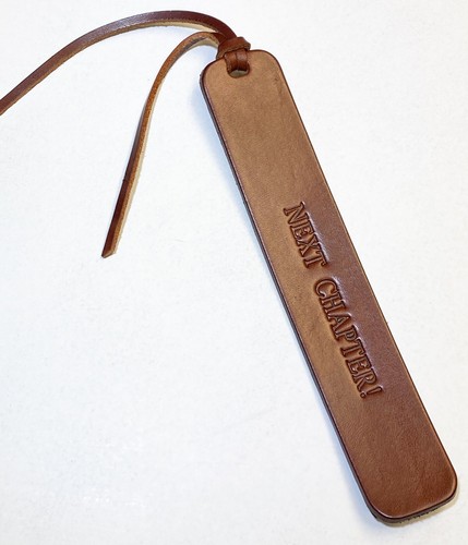 Leather bookmark next - bookmark, "next