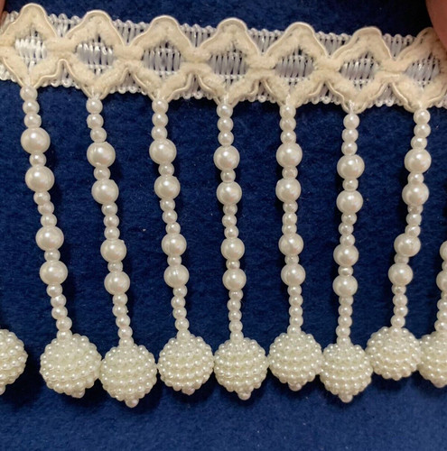 Yard bead crystal fringe - yard, of