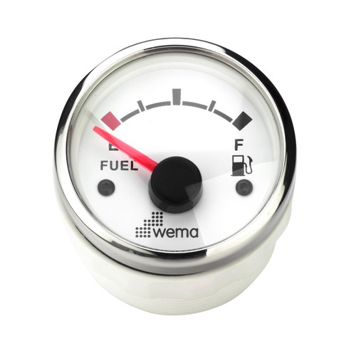 Wema fuel gauge white face - wema,