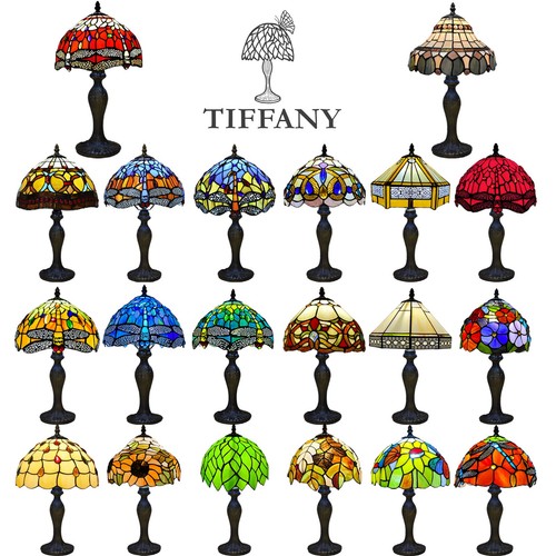 Tiffany style table - table, lamp