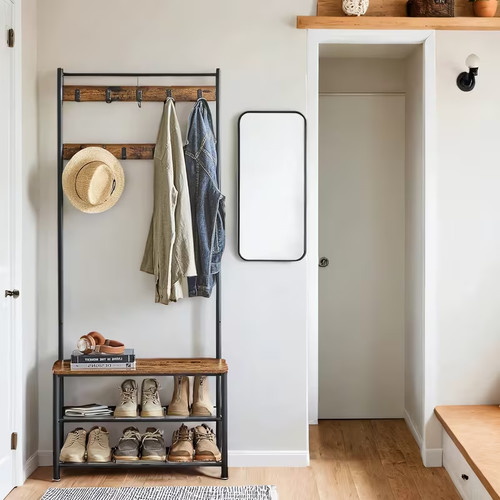 Coat rack stand with shoe - coat,