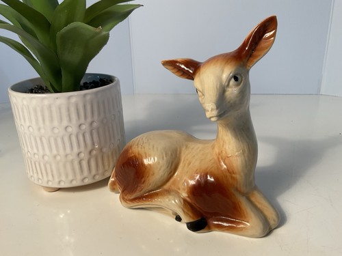 Vintage brazilian ceramic deer - brazilian,