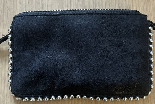 Zara black faux suede - zara, studded