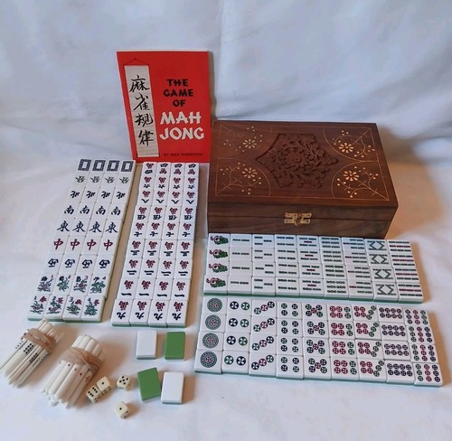 Mahjong set wooden box 148 - wooden,