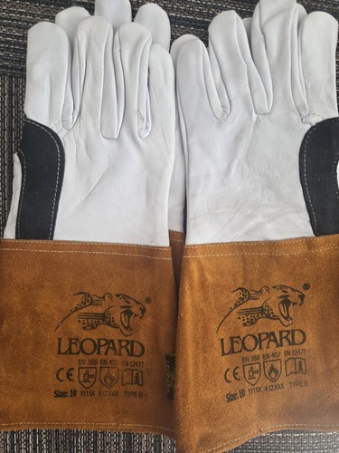 Leopard tig welding gloves - leopard,