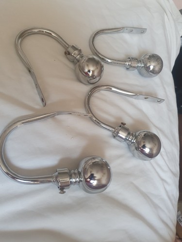Chrome curtain tie backs - 4,