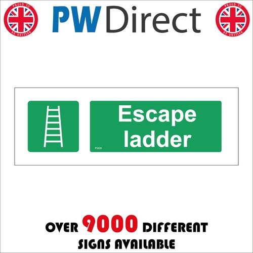 Sign escape ladder stairs - ladder,