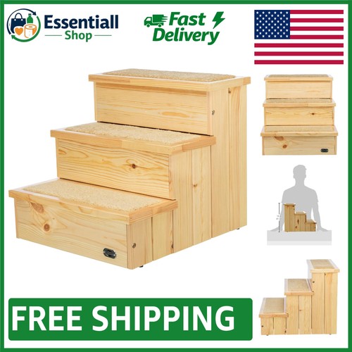 Lightweight wooden pet stairs - pet,