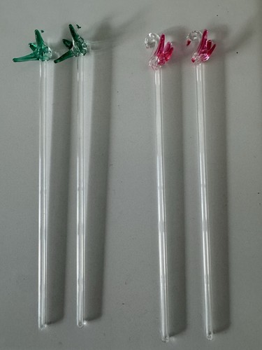 Wintage glass swizzle sticks - wintage,