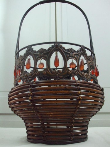 Vintage open weave - open, bamboo