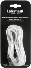 Lafuma Mobilier RSX/RSXA Elastic Laces with Tips, White, Set of 4