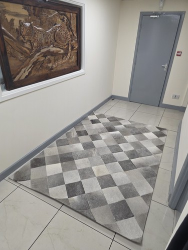 Cowhide rug leather carpet - leather,