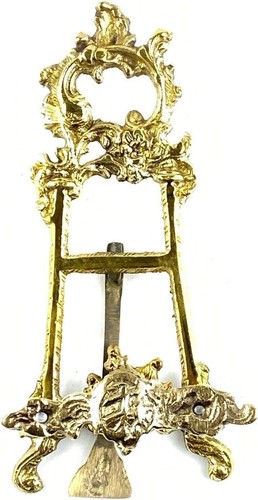 Solid brass picture display - brass, 6"picture